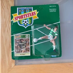 Vintage Kenner Sportstars Roy Aitken Action Figure And Trade Card